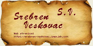 Srebren Veškovac vizit kartica